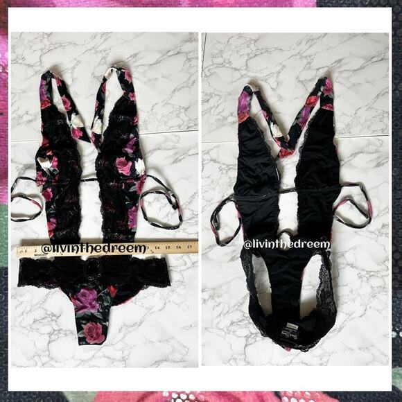 Beach Bunny Mercy Me  Rose and Rhinestone One Piece Monokini SZ L $259 - Picture 13 of 14